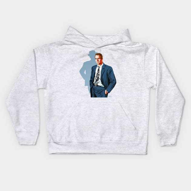 Paul Newman - An illustration by Paul Cemmick Kids Hoodie by PLAYDIGITAL2020